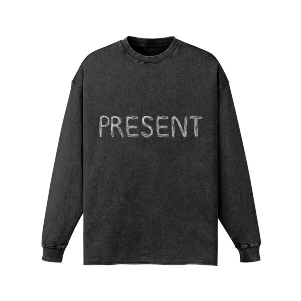 "PRESENT" Unisex Long Sleeve - Present Moment Club Loungewear - Image 2